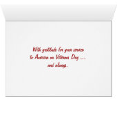 Drapeau américain de la fête des vétérans (Intérieur Horizontal (Bas))