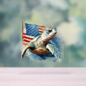 Drapeau américain de la tortue de mer (Neutre)