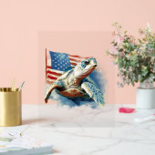 Drapeau américain de la tortue de mer (Mariage)