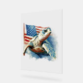 Drapeau américain de la tortue de mer (Angle)