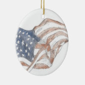 Drapeau américain de Noël Ornement de Noël (Droite)