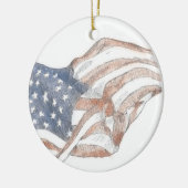 Drapeau américain de Noël Ornement de Noël (Gauche)