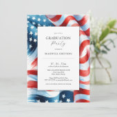 Drapeau américain des invitations de la fête de gr (Debout devant)