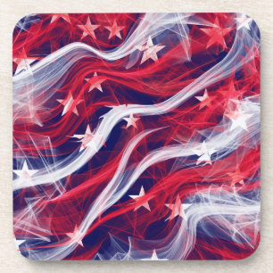 Drapeau américain dessous de verre en plastique du