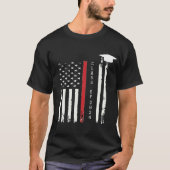 Drapeau américain Diplômé américain T-Shirt (Devant)