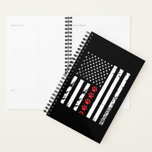 Drapeau américain Dog Paw (Devant avec enveloppe)