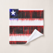 Drapeau américain - Drapeau américain, cramponné (Gant de toilette)