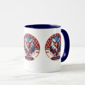 Drapeau américain en céramique Mug (Devant droit)