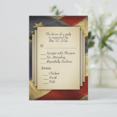 Drapeau américain en détresse RSVP avec Entree Cho (Debout devant)