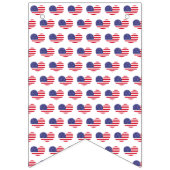 Drapeau américain en forme de coeur | 4 JUILLET (Troisième drapeau)