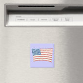 Drapeau américain en magnet pointillisme (In Situ (Lave-vaisselle))