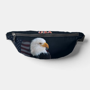 Drapeau américain et aigle chauve
