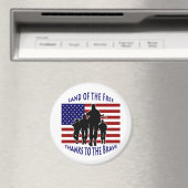 Drapeau américain et aimants en silhouette (In Situ (Lave-vaisselle))