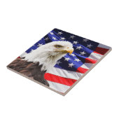 Drapeau américain et carreaux en céramique d'aigle (Côté)