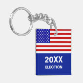 Drapeau américain et élections sur un porte-clés b (Devant gauche)