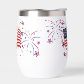 Drapeau américain et feux d'artifice (Gauche)