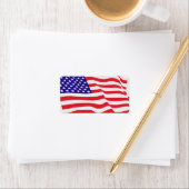 Drapeau américain étiquette (En situation)