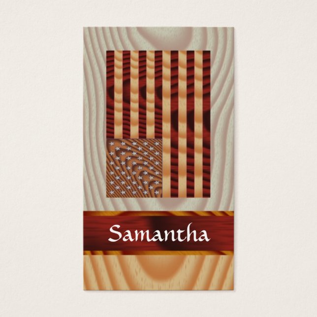 Drapeau américain Faux wood (Devant)
