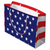 Drapeau américain Grand sac cadeau Rouge Blanc et (Dos Angle)