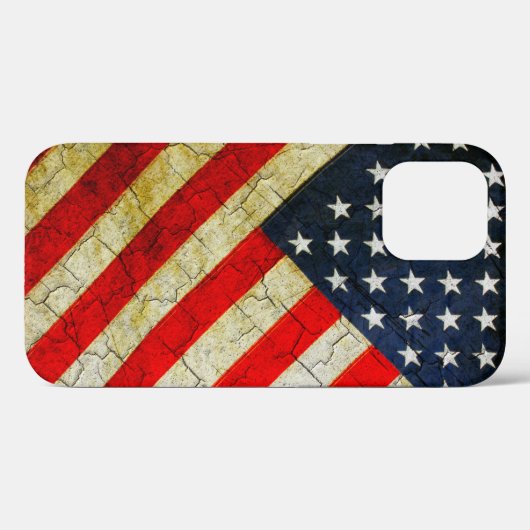 Drapeau américain Grunge Coque-Mate coque iphone (Verso (horizontal))