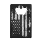 Drapeau américain grunge noir et blanc (Devant)