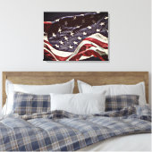 Drapeau Américain Impression sur Toile Encadrée 3 (Insitu(Chambre))