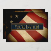 DRAPEAU AMÉRICAIN - INVITATION (Devant / Derrière)