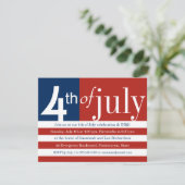 Drapeau américain Invitation du 4 juillet (Debout devant)