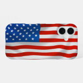 Drapeau américain iPhone 16 Coque avec fierté (Verso Horizontal)