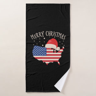 Drapeau américain Joyeux Noël design
