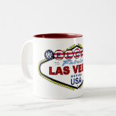 Drapeau américain Las Vegas Mug à deux tons (Devant gauche)