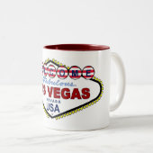 Drapeau américain Las Vegas Mug à deux tons (Devant droit)