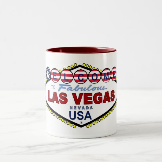 Drapeau américain Las Vegas Mug à deux tons (Centre)
