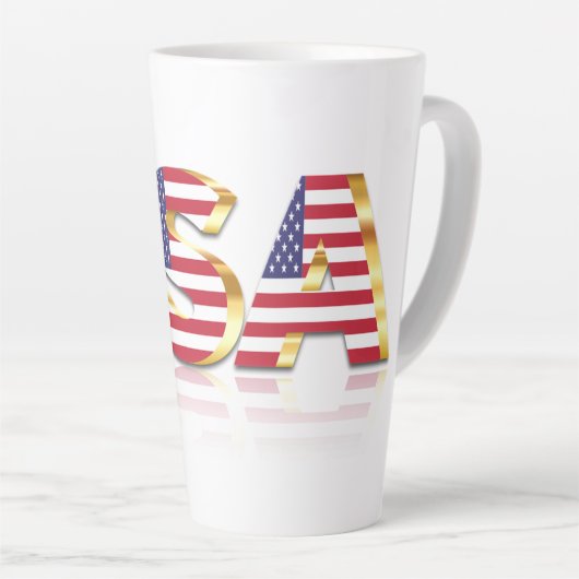 Drapeau américain Latte Mug (Angle droit)