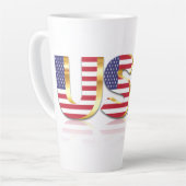 Drapeau américain Latte Mug (Angle gauche)