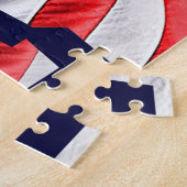 Drapeau américain & Lettre "A" - Puzzle photo (Côté)