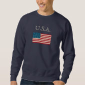 Drapeau américain masculin Cadeau Sweatshirt améri (Devant)