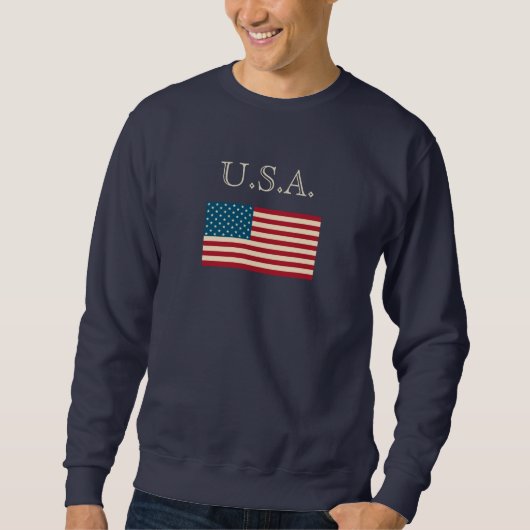 Drapeau américain masculin Cadeau Sweatshirt améri (Devant)