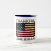 Drapeau américain - Merci américain - Mug (Centre)
