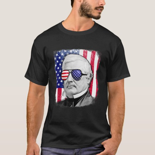 Drapeau américain Millard Fillmore TShirt 4 juille (Devant)