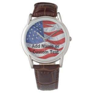 Drapeau Américain - Montre Personnalisée Homme
