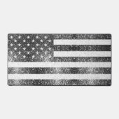 Drapeau américain noir blanc argenté Amérique (Recto)