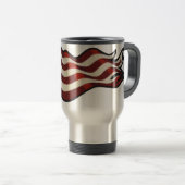Drapeau américain ondulant la tasse thermo (Devant droit)