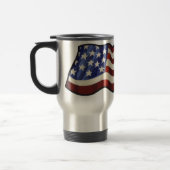Drapeau américain ondulant la tasse thermo (Gauche)