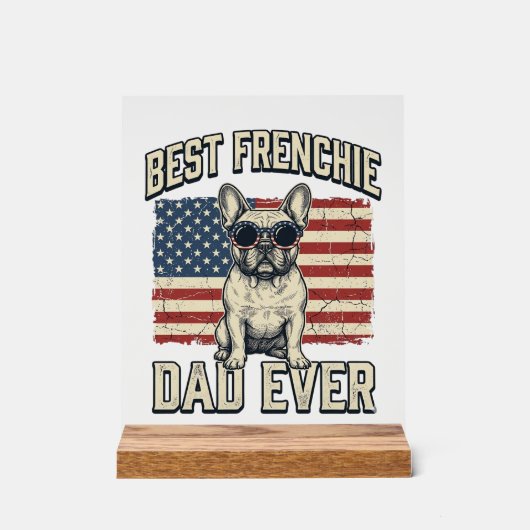 Drapeau américain Papa Frenchie vintage (Recto)