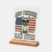 Drapeau américain Papa Frenchie vintage (Angle)