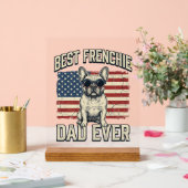Drapeau américain Papa Frenchie vintage (Mariage)