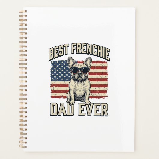 Drapeau américain Papa Frenchie vintage (Devant)