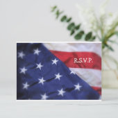 Drapeau américain par carte R.S.V.P (Debout devant)