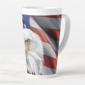 Drapeau américain patriotique Aigle café Mug (Angle droit)